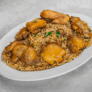 Chaufa con Pollo en Trozos