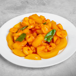 Langostinos con Durazno