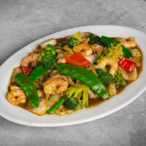 Langostino con Champiñones